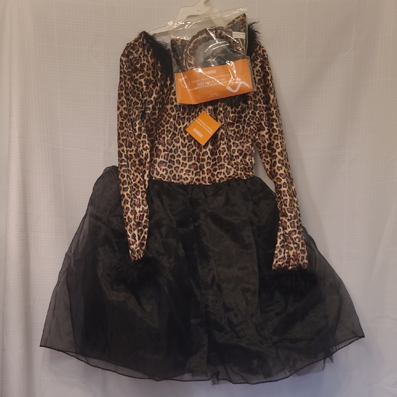 GYMBOREE Kitty Cat Leopard 3-Piece Costume Halloween - Size Large (10-12) - NWT - Picture 1 of 12
